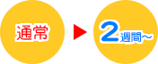 仕上りは通常2週間から