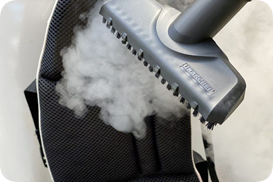 チャイルドシートのシートは高温スチームで除菌